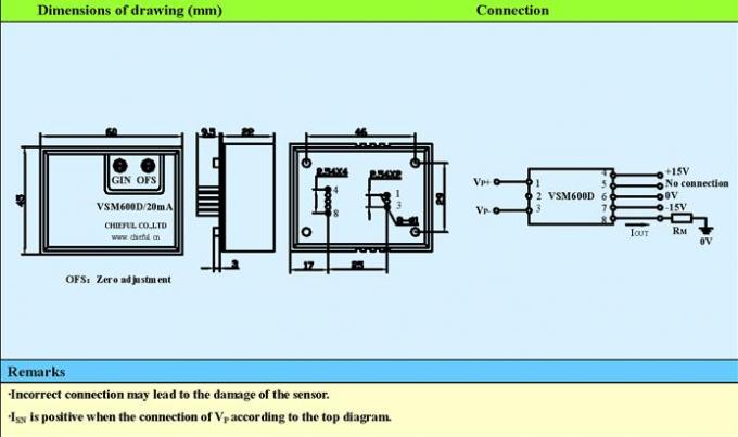 측정 교체 전압을 위한 폐회로 홀 효과 전압 감지기 검정 색깔